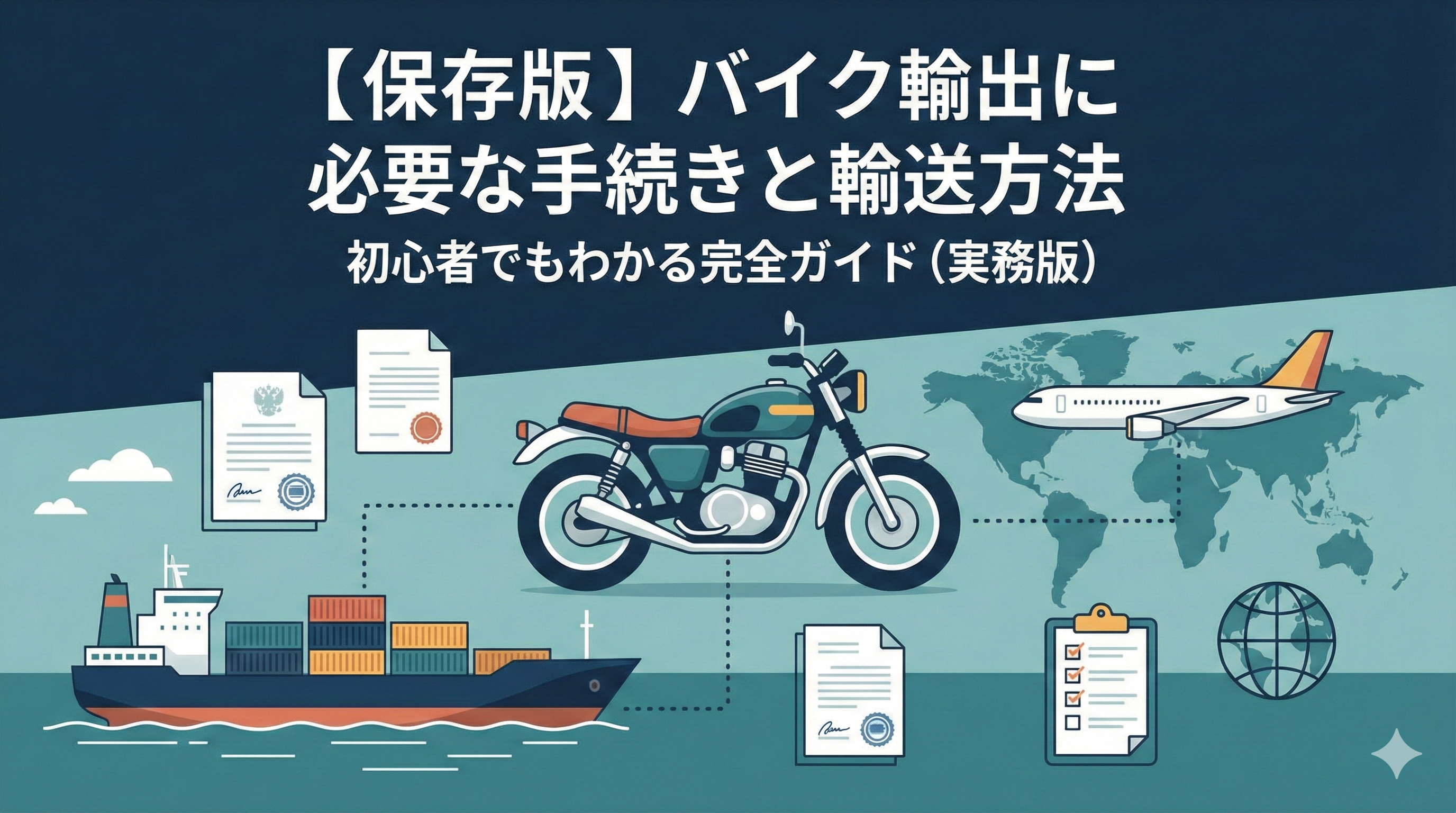 【保存版】バイク輸出に必要な手続きと輸送方法｜初心者でもわかる完全ガイド（実務版）